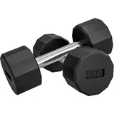 sportnow Kurzhantel-Set 10 kg aus Metall Rutschfest Kurzhanteln Schwarz
