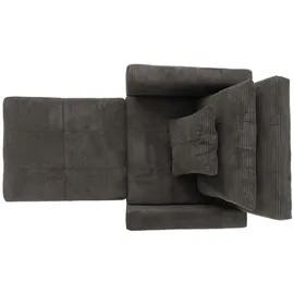 MCW Schlafsessel MCW-L90, Klappsessel Gästebett Relaxsessel, Liegefläche 200x100cm Stoff/Textil Cord ~ dunkelgrau