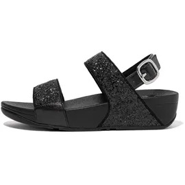 FitFlop Damen Lulu Keilsandale, Schwarz Glitter, 36 EU