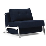 INNOVATION LIVING Schlafsessel Cubed 90 Chrom Stoff Blau Blue