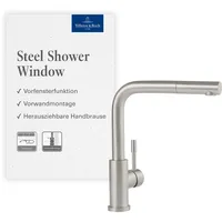 Villeroy & Boch Steel Shower Window Küchenarmatur, aus Edelstahl massiv