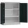 Classix Stahlschrank X-530318 anthrazit, lichtgrau 80,0 x 38,0 x 100,0 cm, aufgebaut