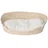 Dehner Premium Lovely Kuschelbett Tiefer Schlaf, oval, Weiß, Beige