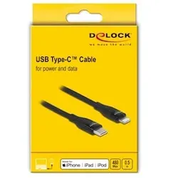Delock Daten- und Ladekabel USB Type-C zu Lightning für iPhone, iPad 0,5 m