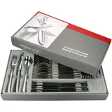 Justinus Bestecke 300tlg Twist Komplett-Besteck-Set für 60 Personen Messer Gabel Löffel Edelstahl - Silber