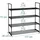 Relaxdays Schuhregal 117 x 72 x 30 cm schwarz / schwarz