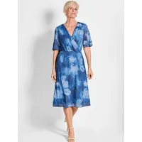 GOLDNER Wickelkleid Midi Blütenprint Blau 21