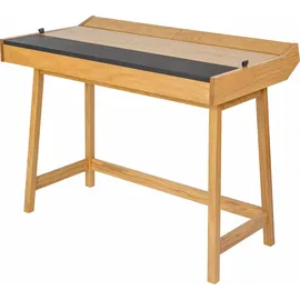 WoodMan Schreibtisch Brompton Eiche massiv / Braun