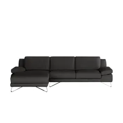 Ecksofa  FIne ¦ schwarz ¦ Maße (cm): B: 281 H: 81 T: 162