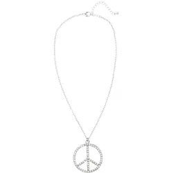 Peace Hippie Kette mit Strass - OS