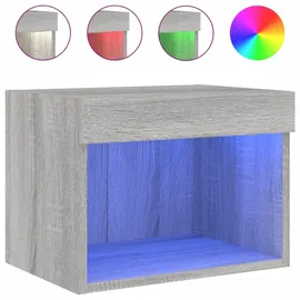 vidaXL Hängenachtschrank mit LED-Leuchten 3210 x 30 x 1010 cm Grau