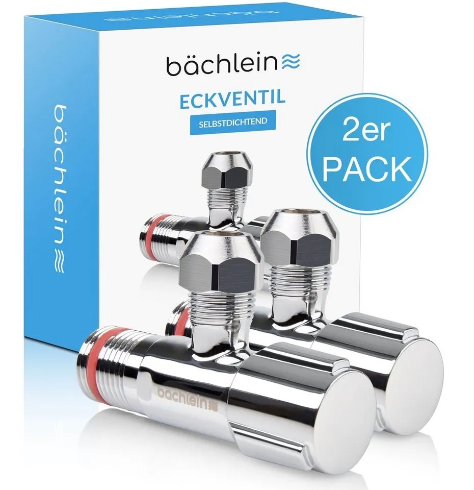 Bächlein Eckventil Eckventil 2er-Set mit Schraub- oder Schnellverschluss, (2-er Set)