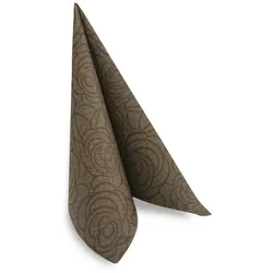Hypafol Airlaid Motiv-Serviette Roses braun | 100St. | 40x40cm | für Gastronomie und Zuhause | hochwertiges Material
