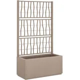 vidaXL Pflanzkübel mit Rankgitter 80 x 36 cm Hellbraun