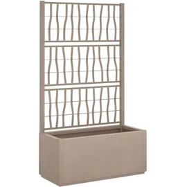 vidaXL Pflanzkübel mit Rankgitter 80 x 36 cm Hellbraun