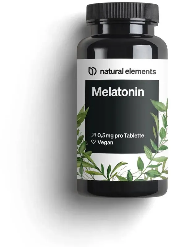 Melatonin – 365 Tabletten – 0,5mg Melatonin pro Tablette – hochdosiert – Ohne unerwünschte Zusätze – Laborgeprüft – Alternative zu Melatonin Einschlafspray - 100% vegan 365 St