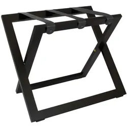 Kofferständer WOOD aus Holz Wenge Schwarz mit Riemen Nylon Schwarz