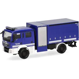 HERPA MAN TGM Mehrzweckgerätefahrzeug Plane "THW" 098175 H0
