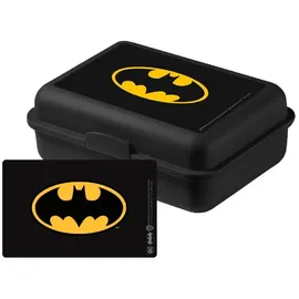 UNITED LABELS DC Comics Batman Logo Brotdose Lunchbox Butterbrotdose mit Trennwand Schwarz