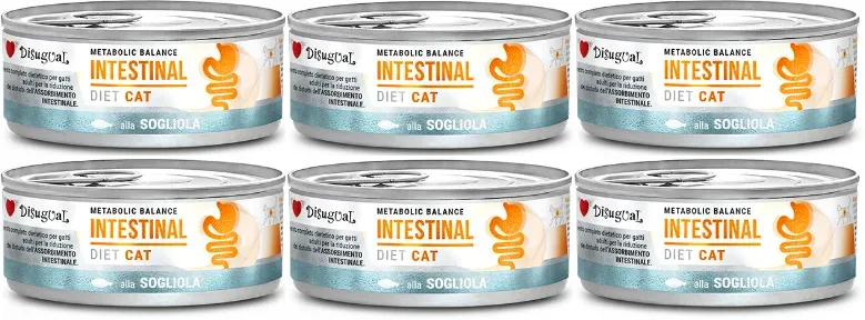 Disugual Karma Nassfutter für Katzen – Veterinär INTESTINAL Sola (für ausgewachsene Katzen) 6x85g
