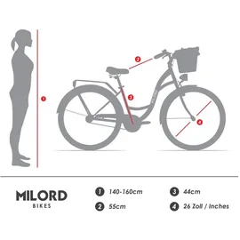 Milord 26 Zoll RH 46 cm Damen khaki-Creme
