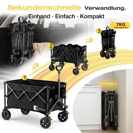 sunula Bollerwagen faltbar schwarz
