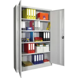 Stier Flügeltürenschrank, 1950x1200x400 mm, 4 Böden verzinkt, RAL 7035