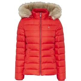 Tommy Jeans Daunenjacke TOMMY JEANS "BASIC HOODED DOWN JACKET", Damen, Gr. XS (34), rot (deep crimson (hellrot)), Web, Obermaterial: 100% Polyester.