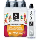 AQUA CARPATICA 750ml x 6 Still Sportscap Natürliches Mineralwasser, Fast Nitratfrei, Mit Natürlichen Elektrolyten, Perfekt für Sport und unterwegs, 100% Recycelbar, BPA Frei, Ohne Kohlensäure