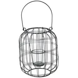 BOLTZE Windlicht Weiry Ø 19 cm Eisen Schwarz S (Small)