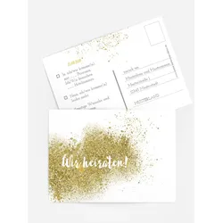 Antwortkarten für Ihre Feier selbst gestalten mit Spruch und Fotos im Onlinedesigner bei Meine-Kartenmanufaktur.de