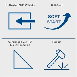 SCHEPPACH MT150 2600W Motor mit 4200 min-1 0-45° Neigungswinkel
