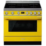 Smeg Kombistandherd, SMEG CPF9IPYW, Induktion, Gelb, 90 cm