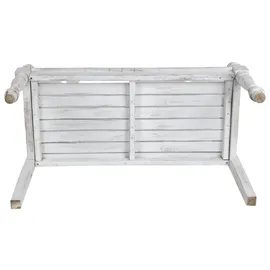 Buri Teak-Gartenbank 100 x 50 x 90 cm Weiß
