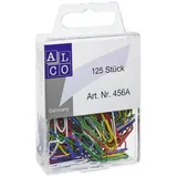 Alco Büroklammern 456A, 26mm, farbig sortiert, lackiert, 125 Stück