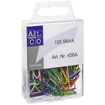 Alco Büroklammern 456A, 26mm, farbig sortiert, lackiert, 125 Stück