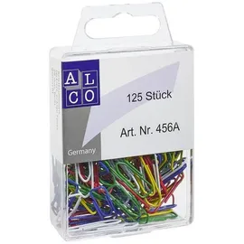 Alco Büroklammern 456A, 26mm, farbig sortiert, lackiert, 125 Stück