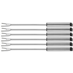 Fonduegabeln Belana Edelstahl silber glänzend 6tlg Würfel 25,0cm