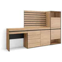 SKRAUT HOME Schuhkipper, Eiche, Holzwerkstoff, Rechteckig, 237x145x35 cm, Garderobe,