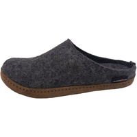 Haflinger Emils Toffel Filzpantoffel Hausschuh mit Ledersohle Unisex (Anthrazit 4) Gr 39 - 39 EU