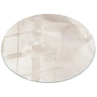 Tulup Tischplatte, Creme, Glas, 90x90x0.4 cm, Esszimmer, Tische, Esstische,