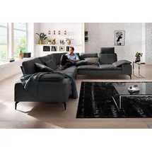 W.Schillig Eckcouch Leder 3-Sitzer Grau