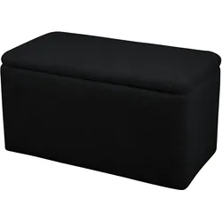 SVITA LEAF Sitzbank Hocker mit Stauraum Aufbewahrungsbox mit Deckel Schwarz