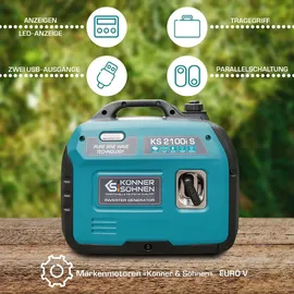 Könner & Söhnen KS 2100i S Inverter Stromerzeuger Notstrom Stromaggregat Generator 2000W
