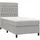 vidaXL Boxspringbett mit Matratze Hellgrau 100x200 cm Stoff - Grau