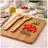 Hti-Living Schneidebrett mit Kochbesteck Set 3-teilig Beige