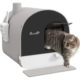 PawHut Katzentoilette 43 x 44 x 47 cm Grau