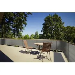 PEDDY SHIELD Balkonumrandung, Hart-Polyethylen (HDPE), LxH: 500 x 90 cm - grau