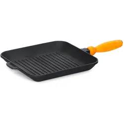 4BIG.fun Grillpfanne 28 cm Gusseisen Steakpfanne Bratpfanne