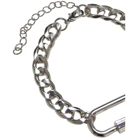 URBAN CLASSICS Fastener Armband silber L/XL